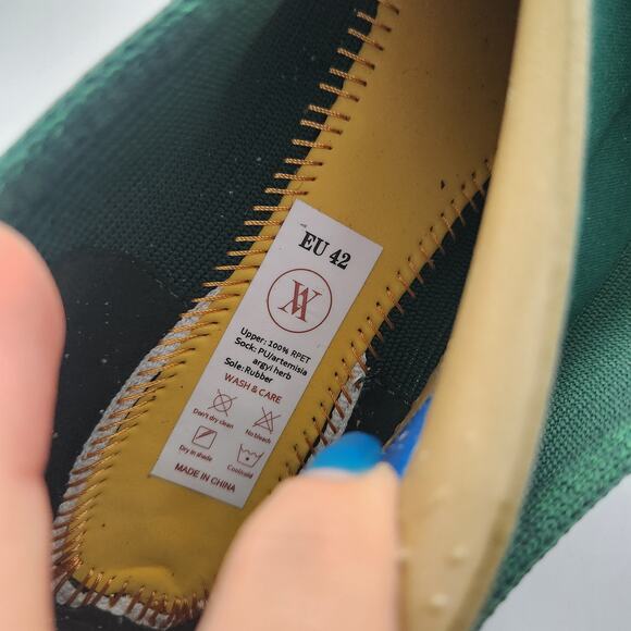 VIVAIA Margot Square-Toe V-Cut Flats 42/10.5 Forest Green Classic Office‎ Career - Picture 3 of 8